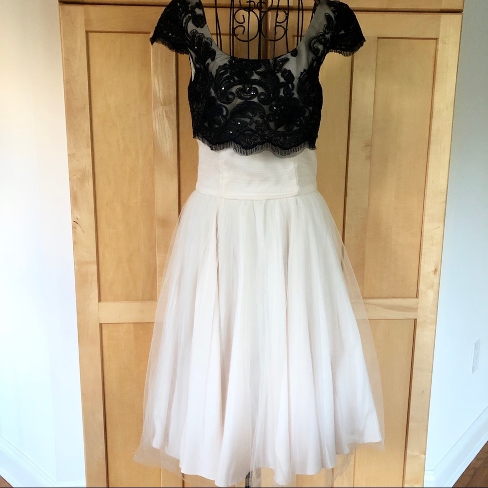 Geode Breathtaking Belle Dress cream black size Small